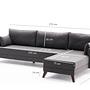 Bella Sofa Chaise Longue Right Anthracite 7