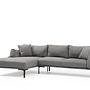 Leo Divano angolare a sinistra grigio 0