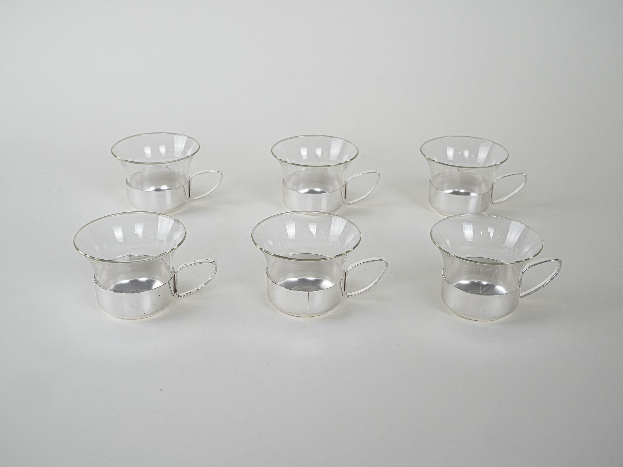 Glass tumblers set Transparent 1980s 4