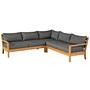 St. Peter Ecksofa Set Teakholz 0