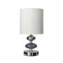 Table lamp John Blended fabric / Glass 1-light White 0