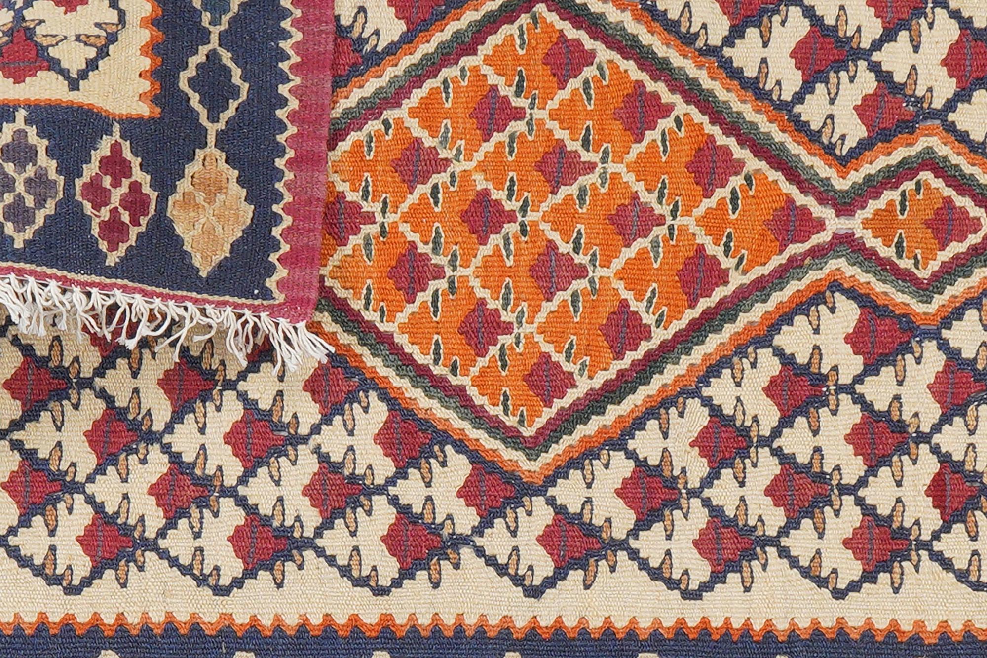 Kilim Senneh Teppich Mehrfarbig 5