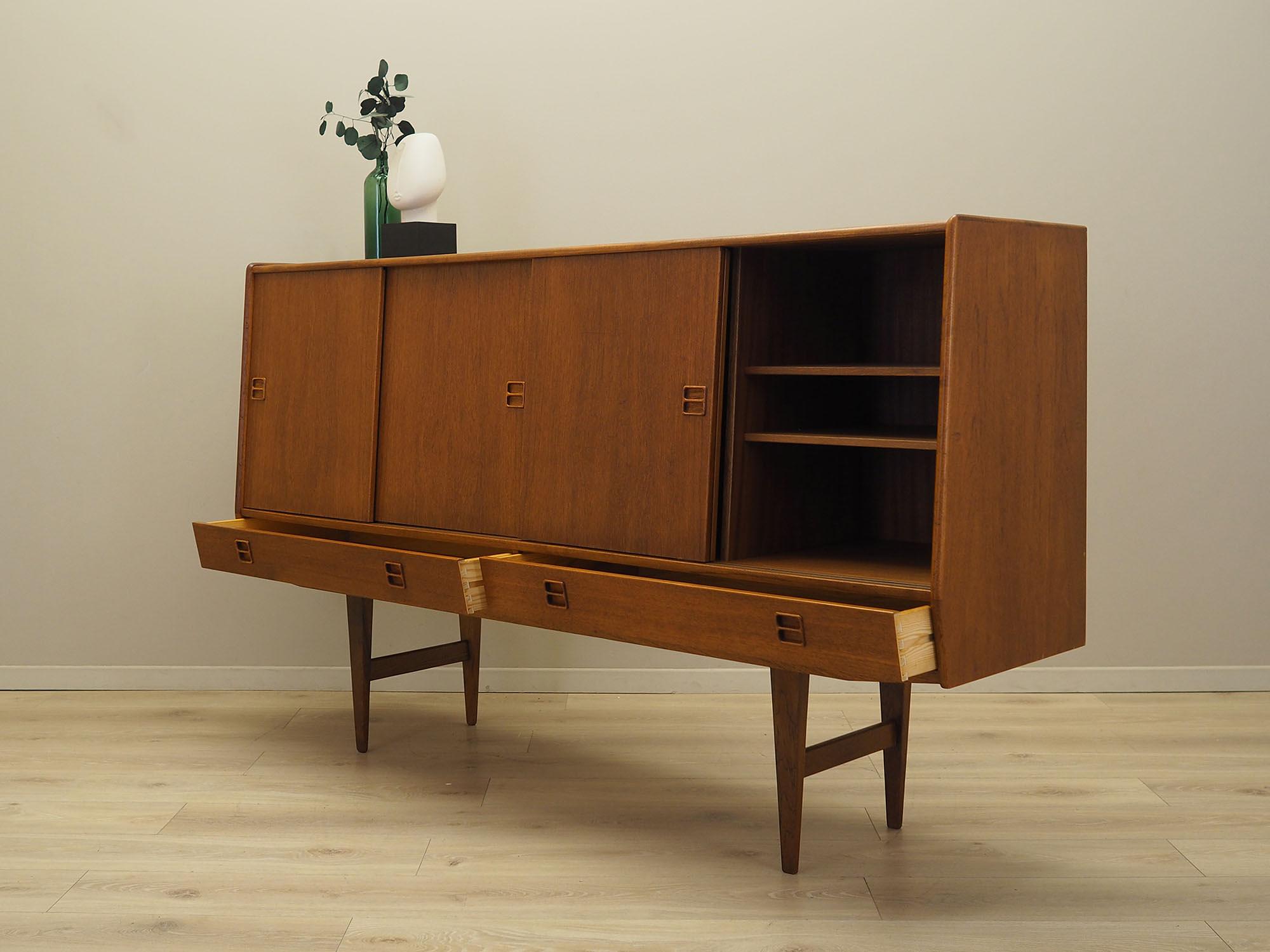 Highboard Teak wood 1960s 5