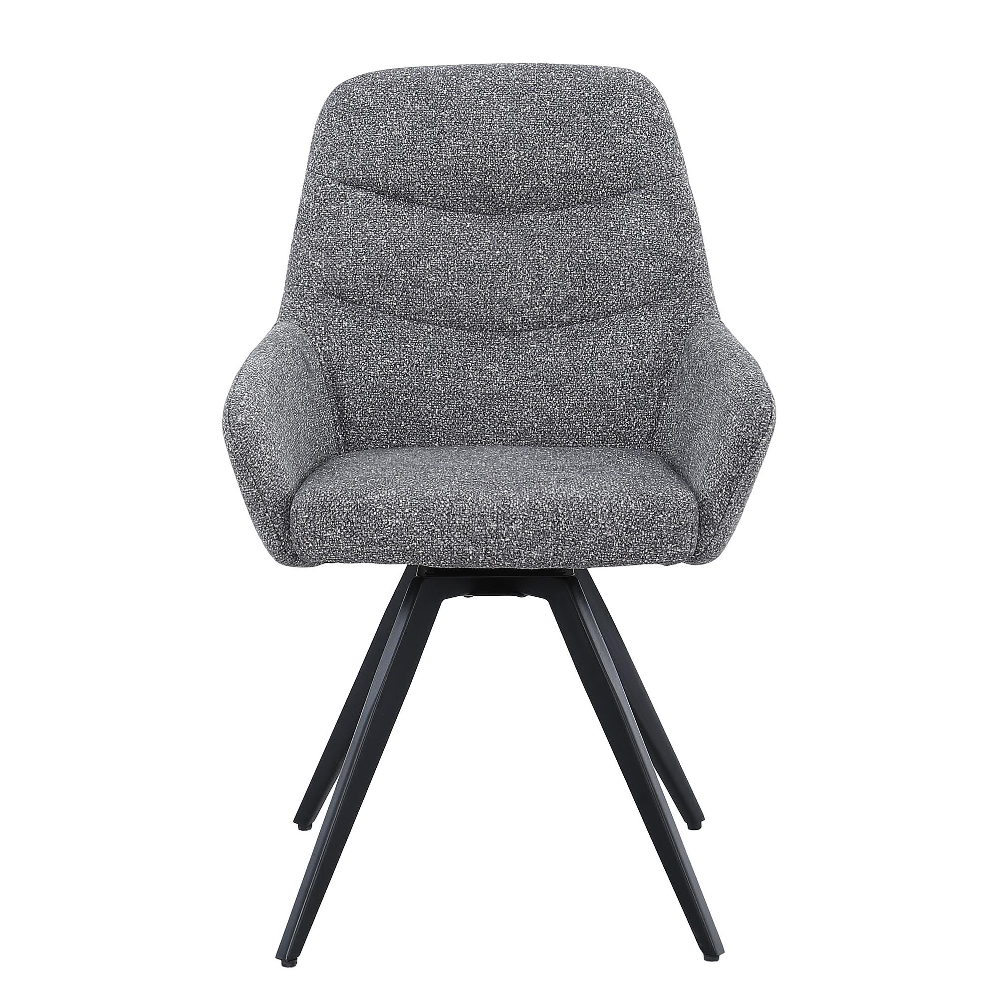 Armlehnenstuhl Cabac 2er-Set Grau 1