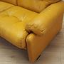 2-seater sofa Leather Yellow 1960s 13