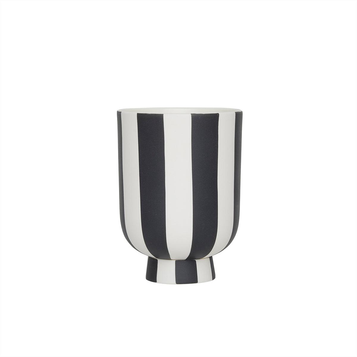 Toppu Blumentopf Keramik Schwarz 0