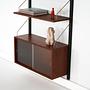 Teak wall unit brown 1960s 4