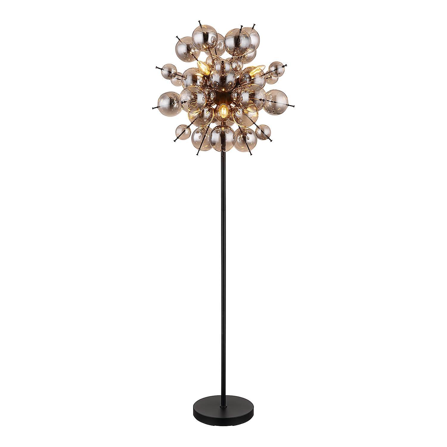 Udo floor lamp colored glass iron 6-flame 2