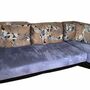 Vintage Ecksofa Samt Mehrfarbig 1