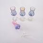 Glass set pastel colors 1970s 5