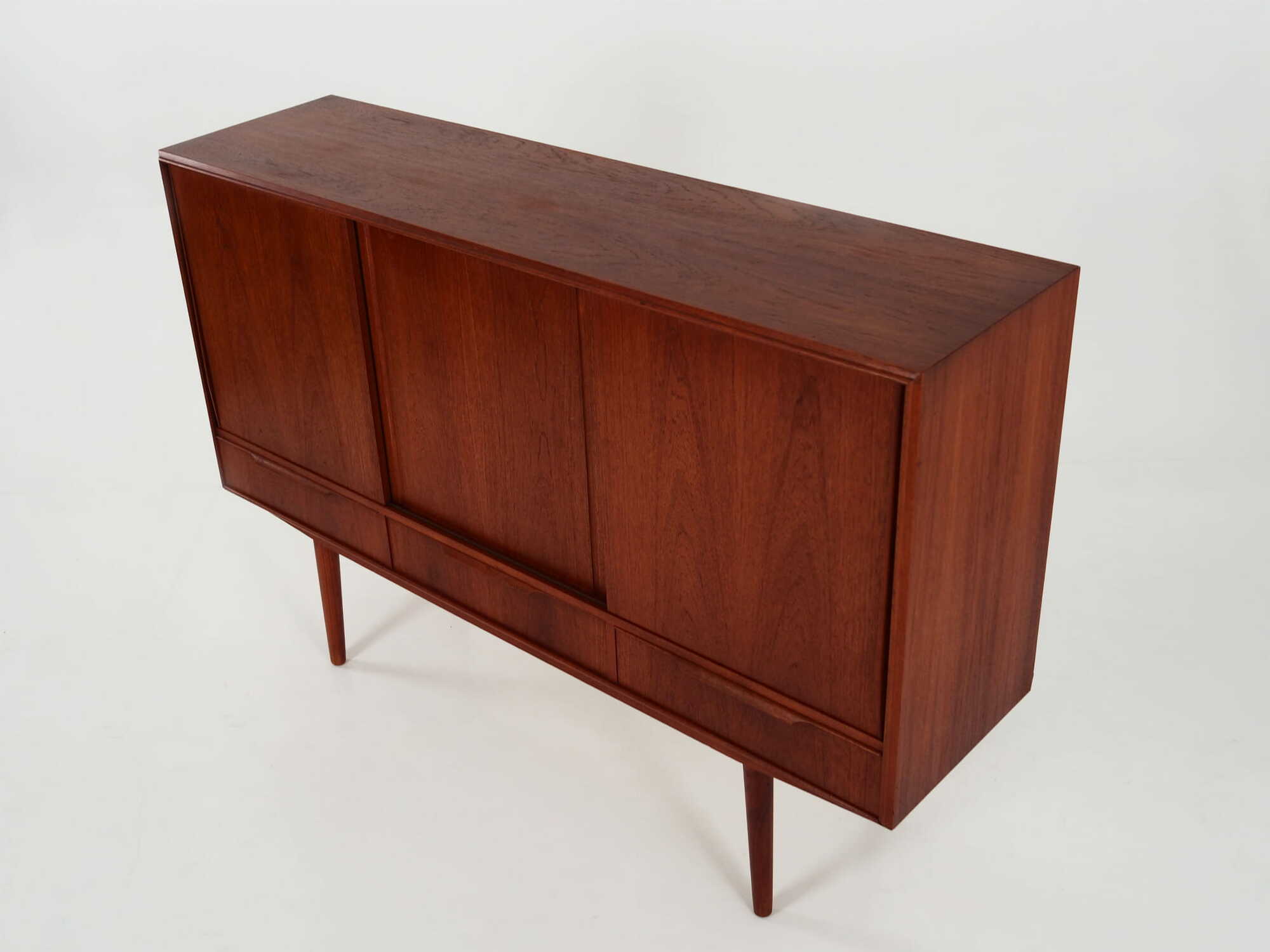 Highboard Teakholz Braun 1960er Jahre 8