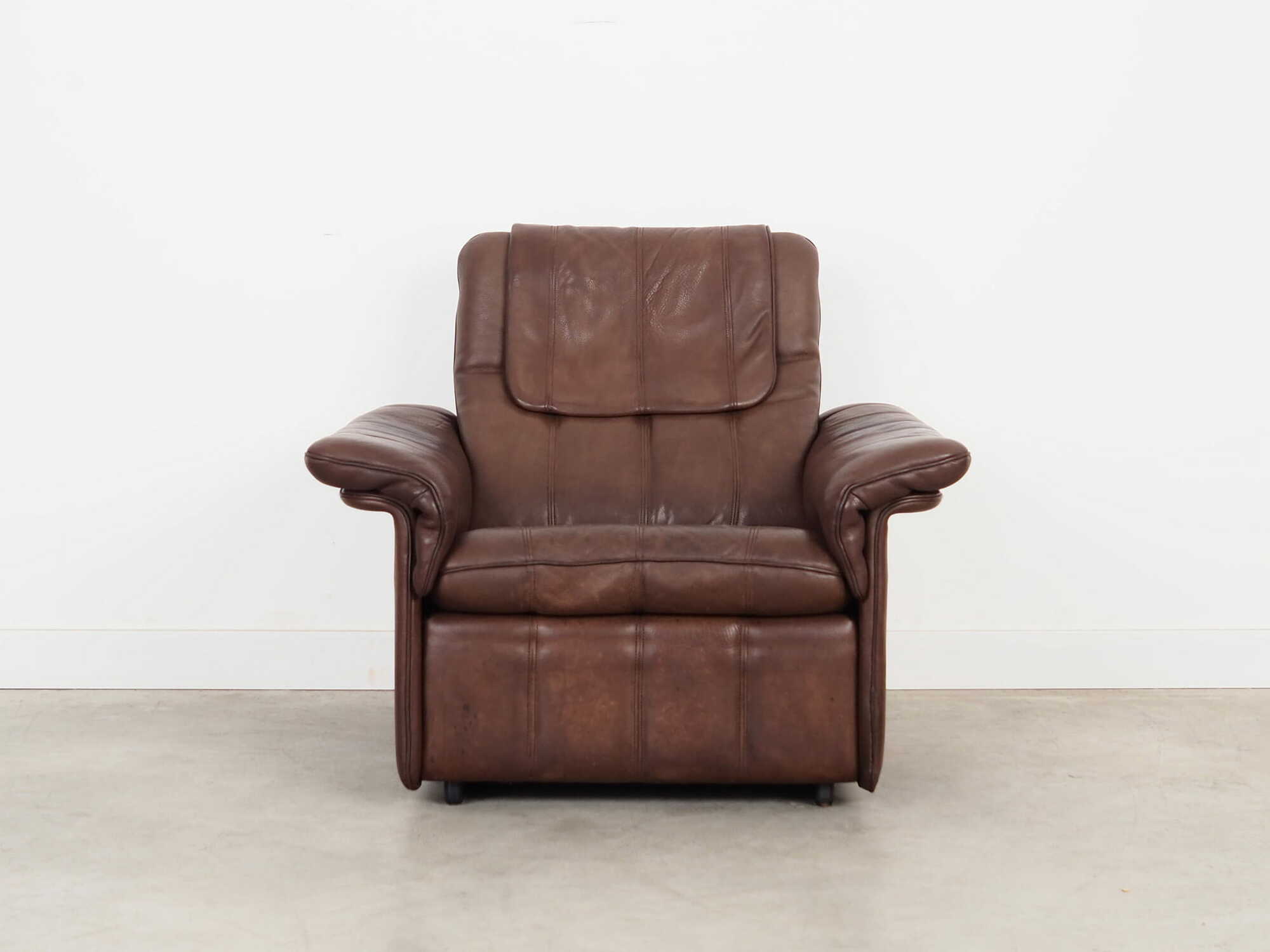 Armchair Leather Brown 1970s 3